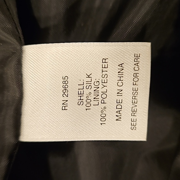 💕PENDLETON💕 Holiday Dress 100% Tafetta Silk ~ Black & Gold Tartan Plaid 18 - Picture 8 of 9